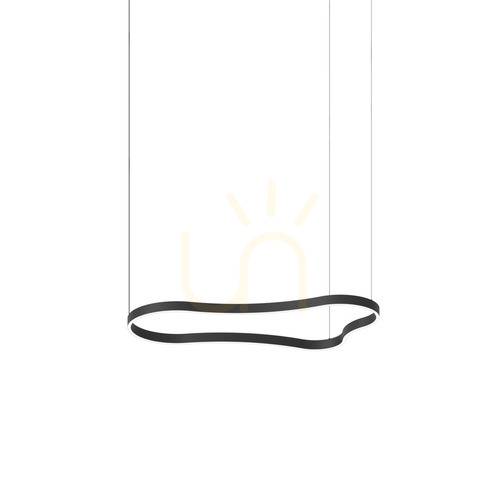 Verifica Lampă suspendată Ideallux WAVES-2 SP NERO negru LED 45W 345246