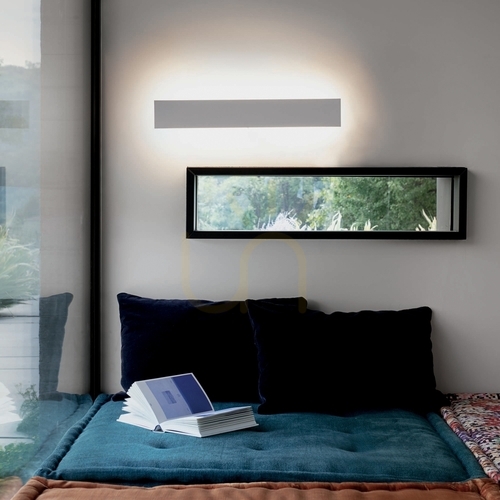 Verifica Aplica perete Ideallux ZIG ZAG alb metal LED 53 cm 23W 2700K 342658