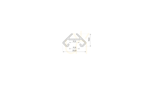 Profil LED LUMINES ajar, vopsit Reed Green RAL 6013, 1 m small 1