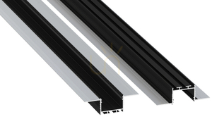 Profil LED încastrat LUMINES Design+ akin, negru lăcuit, 2,02 m small 0
