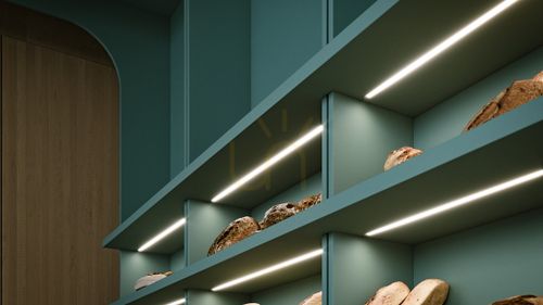 Verifica Profil LED încastrat LUMINES axin, verde stuf RAL 6013, vopsit, 2,02 m