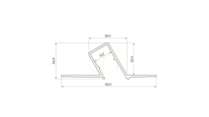 Profil LED LUMINES SONO brut 1 m încastrat pentru tencuire 10-1140-10 small 1