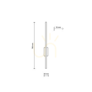 Lampă de perete Flash Black 1 Led M small 4