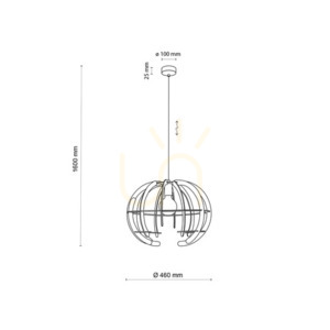 Venus Lampă suspendată din lemn 1 M small 7