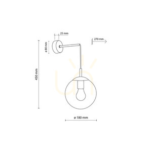 Lampă de perete Esme Topaz 1 small 4