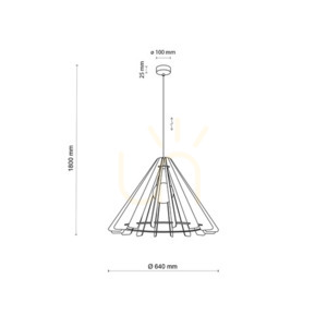 Eris Lampă suspendată din lemn 1 L small 5