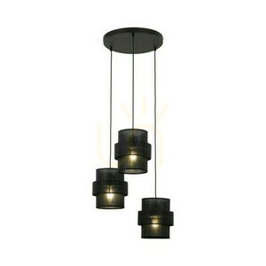 Lampă cu pandantiv negru Calisto 3 Circle small 3