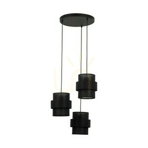 Lampă cu pandantiv negru Calisto 3 Circle small 6