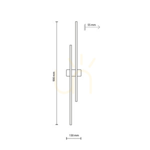 Lampă de perete Flash Wood Pine 2 Led small 6