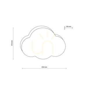 Lampă de plafon Cloud Linen 2 small 5