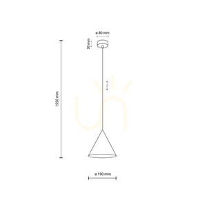 Cono Alb lampă suspendată 1 S small 7