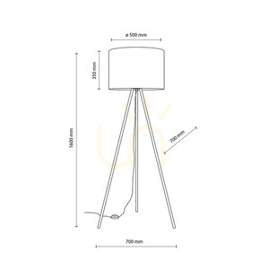 Lampă de podea Umberto Brown Gold 1 small 5