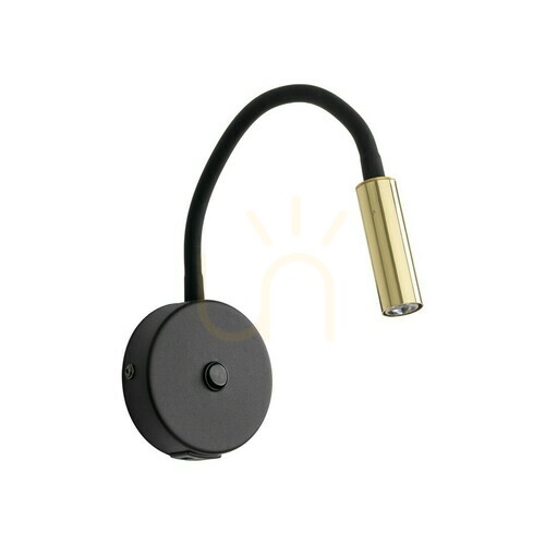 Verifica Lagos Black/Gold Lampă de perete 1 Usb