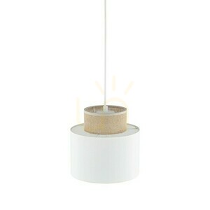Duo Alb Jută Lampă suspendată 1 small 3
