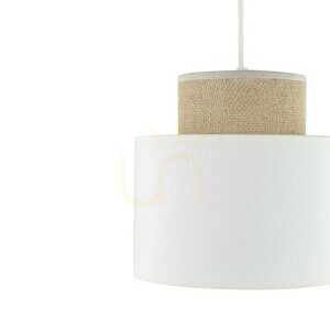 Duo Alb Jută Lampă suspendată 1 small 4