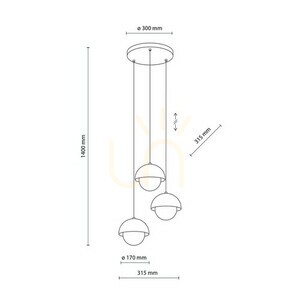 Lampă suspendată Bono ocru 3 small 6
