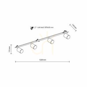 Nex Black 4 Xgu10 Lampă de plafon montată la culoare small 10