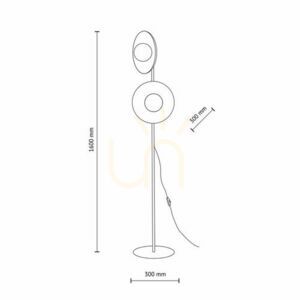 Lampă de podea din sticlă neagră Slate 2 Xg9 small 6