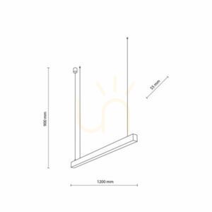 Luxe negru Cct lampă pandantiv. small 6