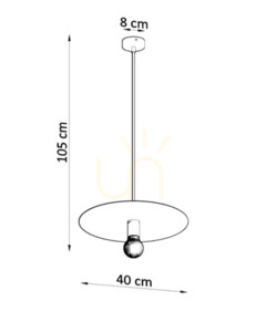 Lampă suspendată FLAVIO inox Sollux small 3