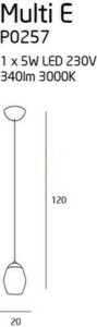 Lampă suspendată Max Light Multi P0257 small 1