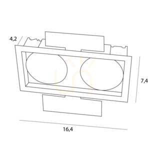 Corp de iluminat încastrat Max Light SPILIO alb aluminiu H190.06 small 3