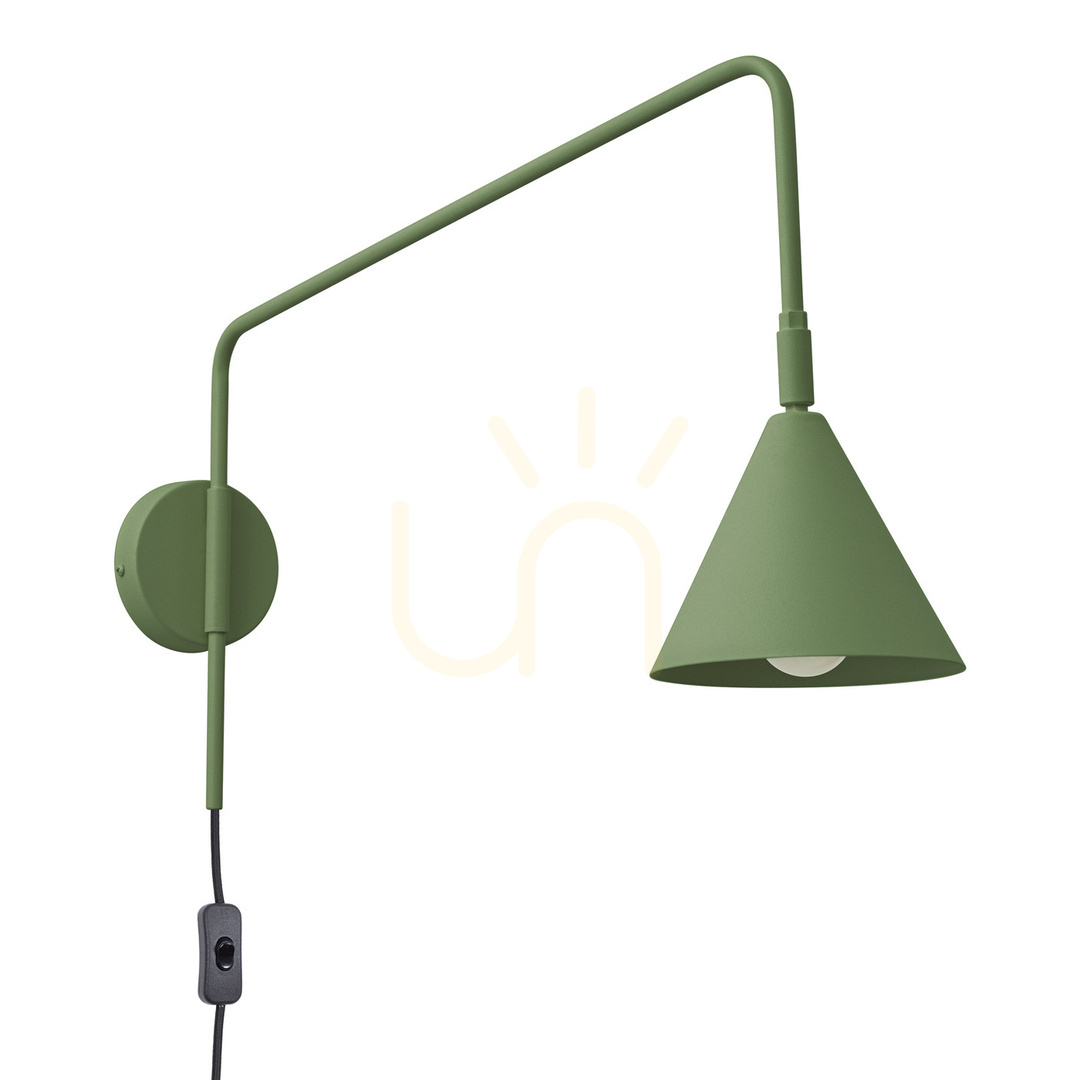 Lampă de perete NOX verde măslin Sollux