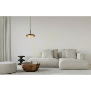 Lampă suspendată LED Italux Colle galbenă 12 W 3000 K Ø25 cm PND-48529-BK-YLL small 1