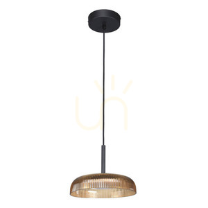 Lampă suspendată LED Italux Colle galbenă 12 W 3000 K Ø25 cm PND-48529-BK-YLL small 0
