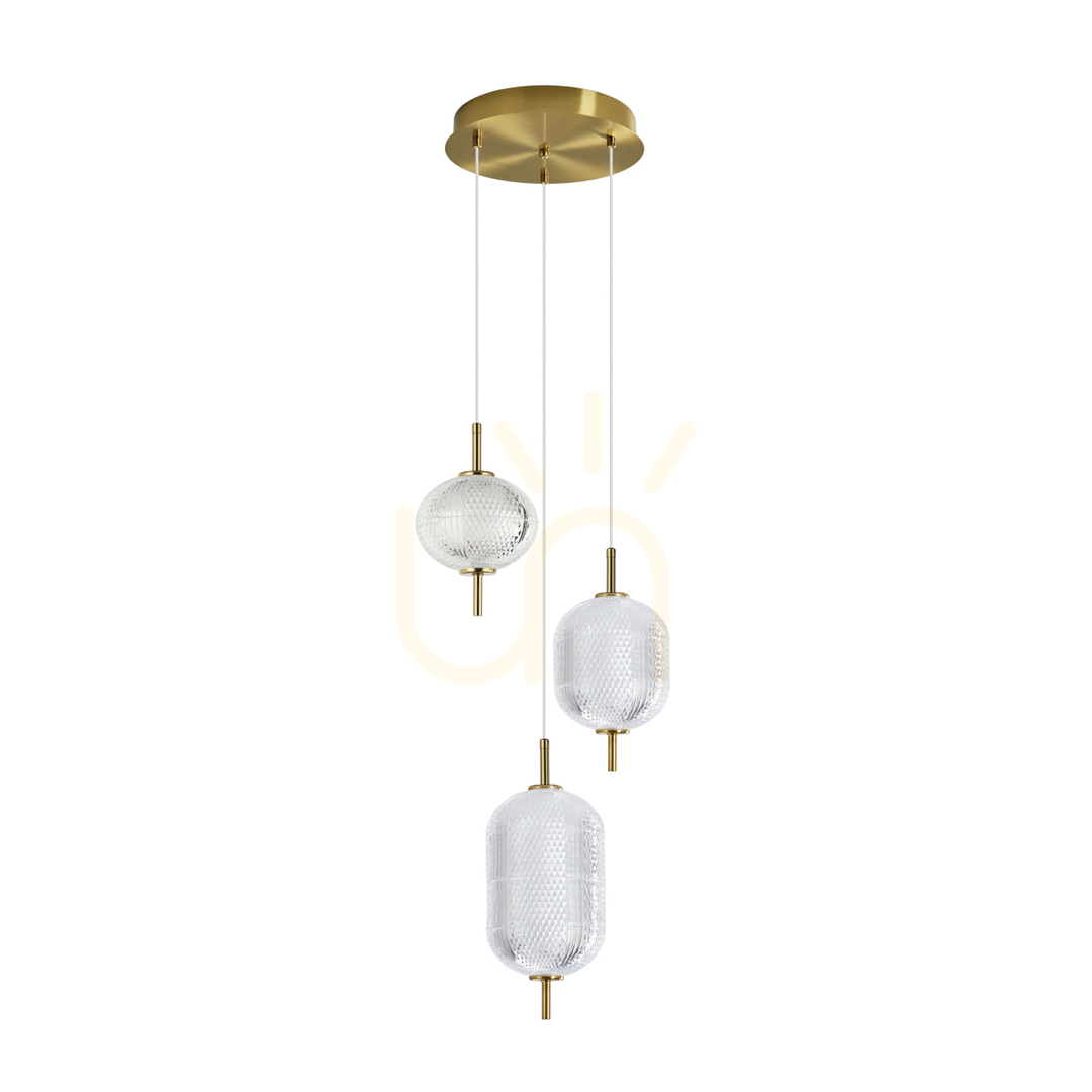 Verifica Pendul Italux Gold Corado LED auriu transparent 23W 3000K 35 cm PND-81438-3-GD Pendul Italux Gold Corado LED auriu transparent 23W 3000K 35 cm PND-81438-3-GD