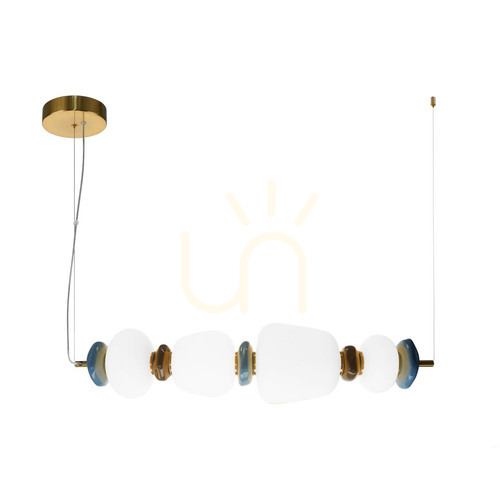 Verifica Lampă suspendată Italux Evans LED aurie sticlă ceramică PND-94981-4A-GD