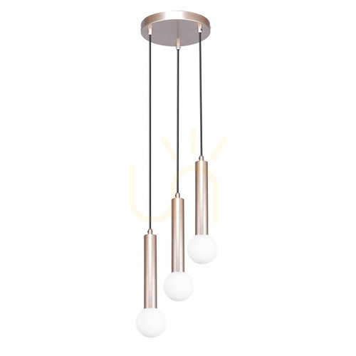 Verifica Pendant Italux Filano 3xG9 sticlă opal maro Ø20 cm PND-33574-3-CF