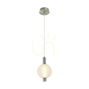 Lustră suspendată Italux Lenti LED 7W 3000K argintie cu abajur alb PND-83631-1-SC-WH small 2