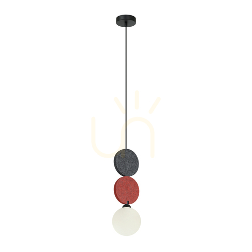 Verifica Pendul Italux Andrea G9 negru alb metal sticlă PND-59779A-1S-MLTI