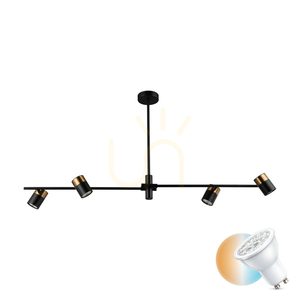 Pendul Italux Black Elice 4xGU10 Negru Metalic PND-58892-4-BK-BRO small 0