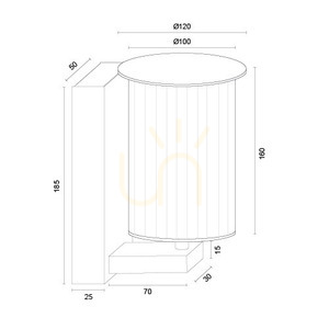 Lampă de perete ARGON Norfolk aur transparent IP44 E27 SKU 8752 small 5