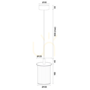 Lampă suspendată ARGON Norfolk E27 IP44 aur-transparent 8755 small 5