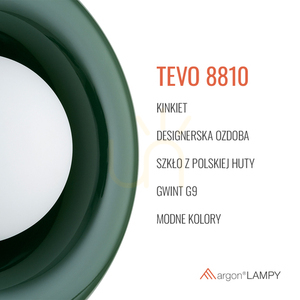 Lampa de perete ARGON TEVO albă sticlă G9 IP20 8810 small 6
