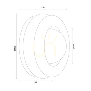 Lumini de perete Argon TEVO albă sticlă G9 8812 small 7