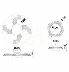 Mantra ALOHA 8234 candelabru cu ventilator de tavan small 5