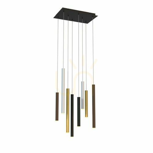 Verifica Candelabru Mantra CALA 8083 LED 48W 3000K 3360lm 8 pendule alb negru auriu corten 50x30 cm