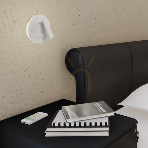 Verifica Aplică LED cu lumină pentru citit Mantra CAYMAN 6080, alb mat, 3000 K