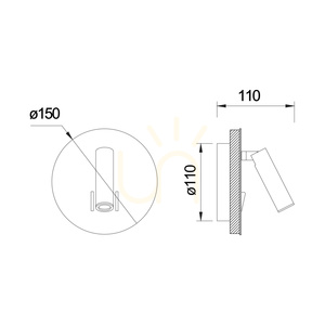 Aplică LED cu lumină pentru citit Mantra CAYMAN 6080, alb mat, 3000 K small 4