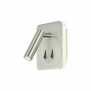 Aplică Mantra CAYMAN SQ 7824 cu spot de lectură, LED 3W+6W 3000K 620lm, nichel satinat small 0