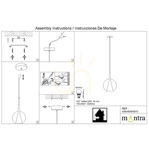 Rozetă de tavan Mantra ELSA 8260 albă pentru un pendul, Ø10 cm small 3