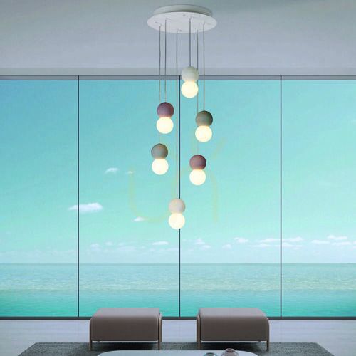 Verifica Candelabru GALAXIA 7622 Mantra 6xE27 ciment, alb si rosu 40 cm