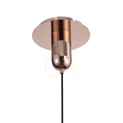 Verifica Lampă suspendată Mantra JARRAS 6196 – finisaj cupru, sticlă, E27, Ø17,5 cm