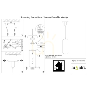 Lampă suspendată Mantra JARRAS 6196 – finisaj cupru, sticlă, E27, Ø17,5 cm small 6