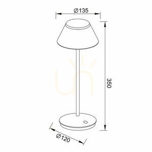 Lampă LED de masă portabilă cu acumulator Mantra K5 7989, neagră small 4