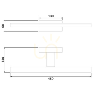 Aplică LED Mantra Morne 7482 neagră, 45 cm, IP44 small 2